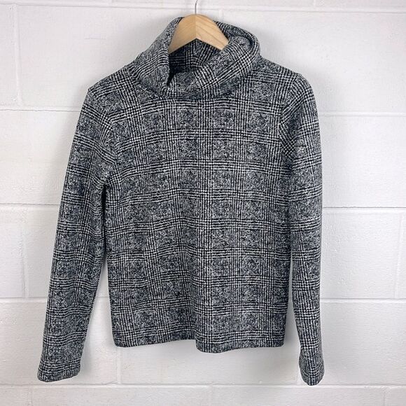 J.Crew mercantile funnel neck plaid pullover sweater - Picture 1 of 5